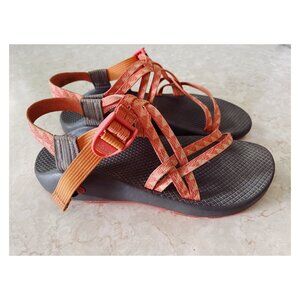 Chaco Sz 9 Wmns ZX/2 Cloud Dual Adjustable Straps Cushioned Sandal Orange/Pink